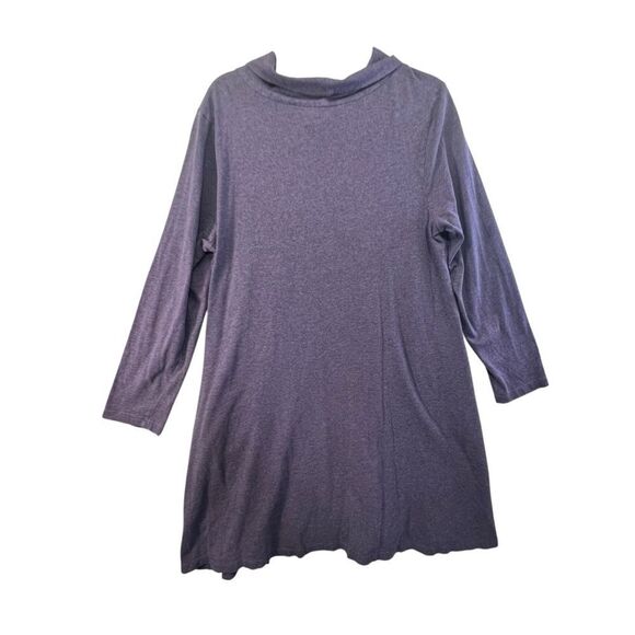 Xl Purple J. JILL Pure Jill 70% PIMA COTTON
30% TENCEL® LYOCELL Turtleneck Dress - Picture 14 of 15